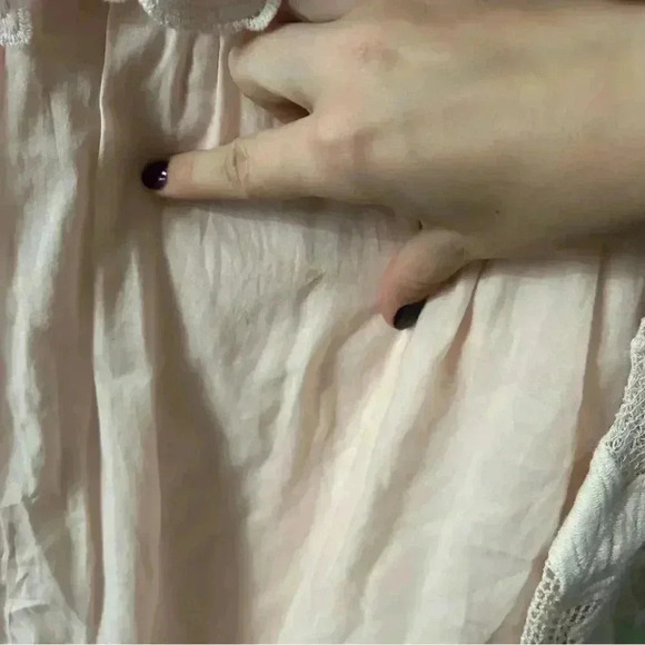 NWT See By  Chloé Layered Guipure Lace Cotton Mini Dress Pastel Blush Pink 6 - Picture 12 of 12